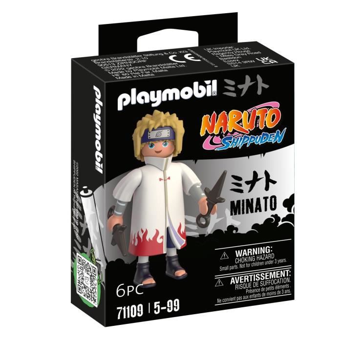 PLAYMOBIL 71109 Minato Figurine Naruto Shippuden Ninja du manga avec accessoires Dès 5 ans