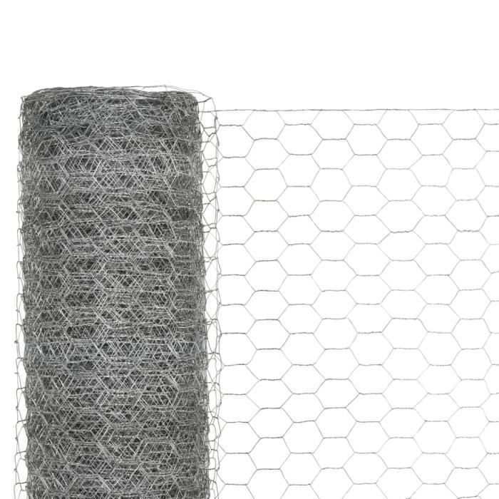 Grillage Volière Wiltec 0.5x10m - Mailles 6.3mm Acier Galvanisé