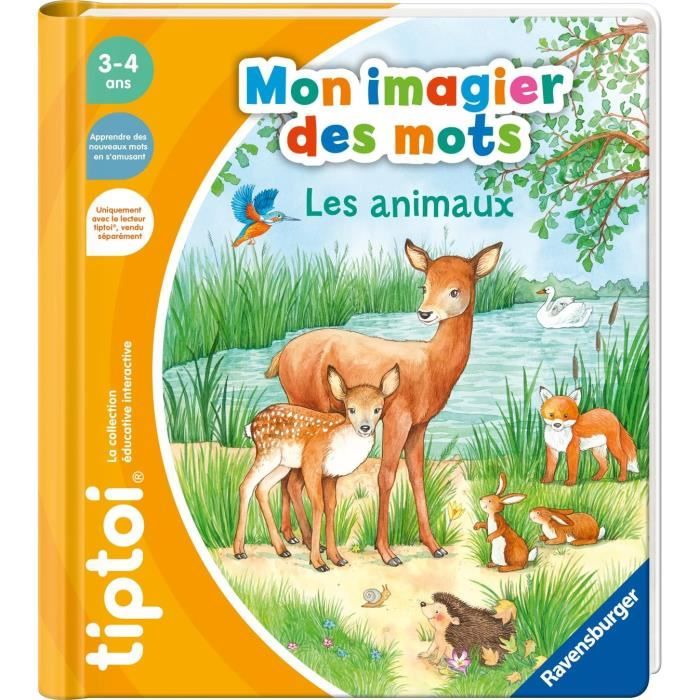 tiptoi® Mon imagier des mots Les animaux,Livre interactif, Jeu éducatif électronique, sans écran-3 ans-13099010, Ravensburger