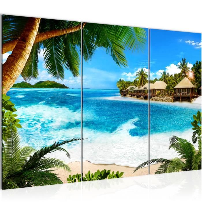 QSWSW Le Tombolo Martinique Beach Affiche De Voyage Vintage Sur Toile Art Poster Cadeau Décoration Murale Art Peinture Posters Modernes Famille