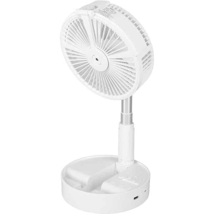 Ventilateur Sur Pied Portable H9 - USB Télescopique Inclinable Silencieux, Batterie 7200mAh