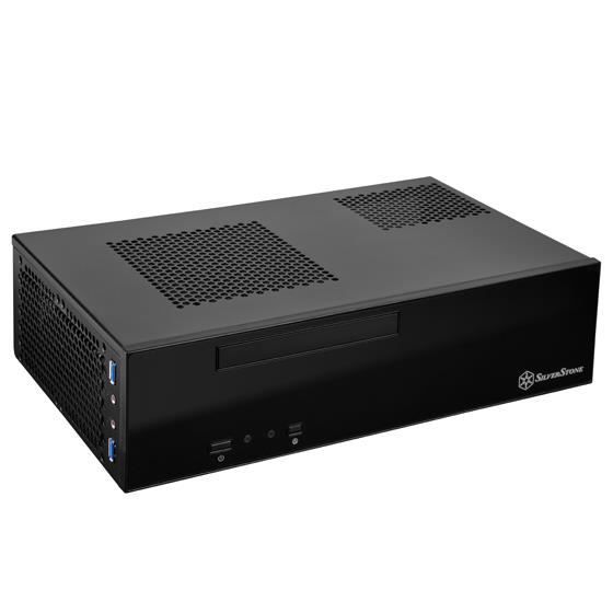 SilverStone SST-ML09B - Milo Boîtier PC Slim silencieux HTPC Mini-ITX, noir