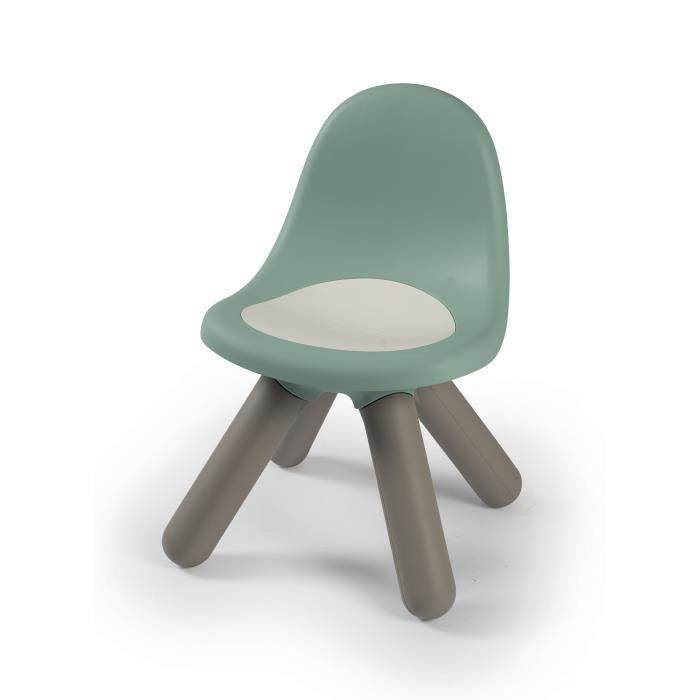 Chaise enfant vert sauge - SMOBY - Kid - Pieds soufflés - Anti-UV - Fabrication française