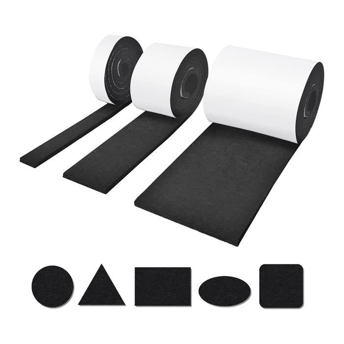 Bande Adhésive Feutre Silencieuse 3mm - 1 Mètre Pour Meubles, Portes - Neuf