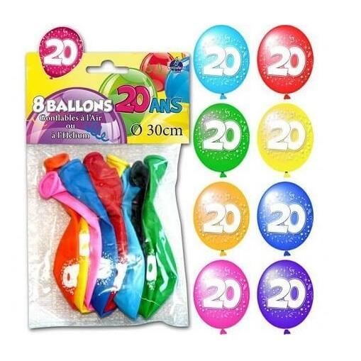 Ballon Anniversaire ans X8 Achat Vente Ballon Decoratif Cdiscount