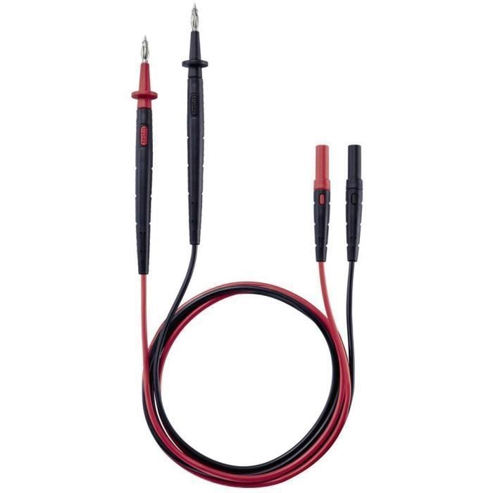 Set de cordons de mesure de sécurité [mâle 4 mm - pointe de test, Banane mâle 4 mm] testo 0590 0012 1.25 m noir-rouge 1 pc(s)