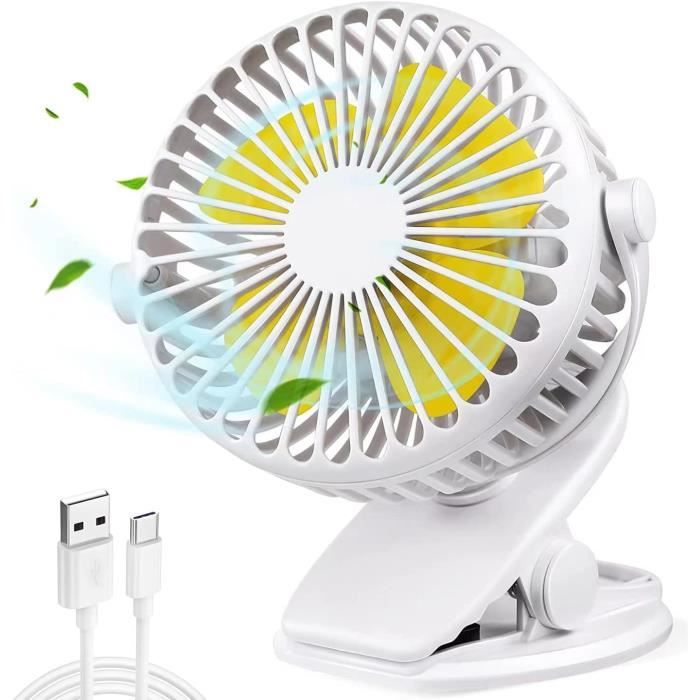 2 Mini Ventilateurs USB Flexibles - Noir Et Blanc, Silencieux, Pour Bureau, Portable, Lampe