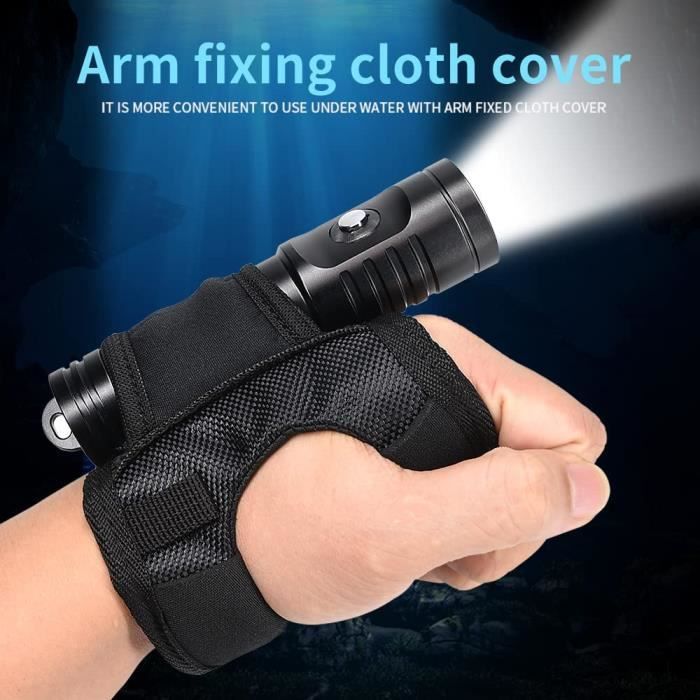Support De Lampe Torche Au Poignet – Brassard Réglable Pour Plongée, Randonnée, Exploration – Nylon Renforcé – Sans Les Mains