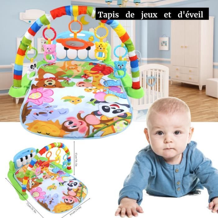NICI Arche D'activités En Peluche Lapin Et Hibou – 40 Cm, 5 Figurines Suspendues, Anneaux De Fixation, Pour Poussette Et Lit, Dès La Naissance