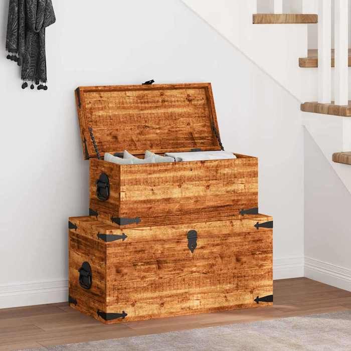 Boîte de coffre de rangement en bois de manguier brut massif à vente directe d'usine Table basse pour salon intérieur meubles de maison