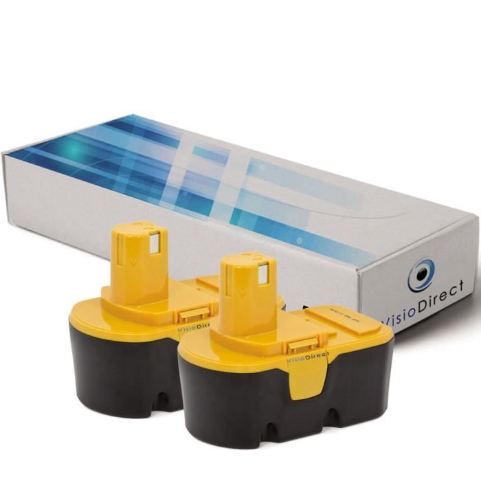 Lot de 2 batteries pour Ryobi P2105 souffleur feuilles 3000mAh