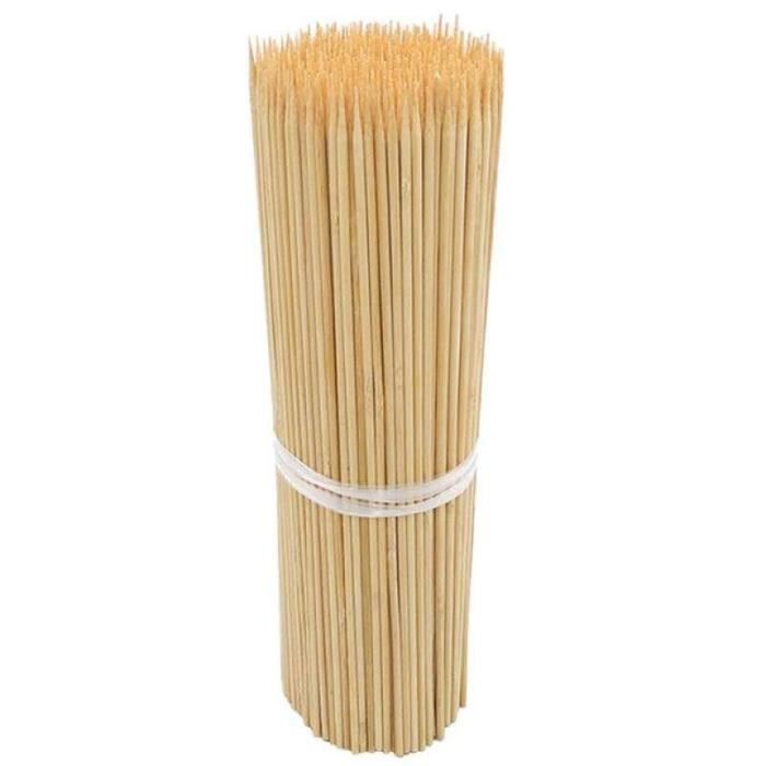 100 Brochettes Bambou JSKWIKE - 12 Cm, Naturelles Et Résistantes, Parfaites Pour Apéros, Barbecues Ou Cocktails