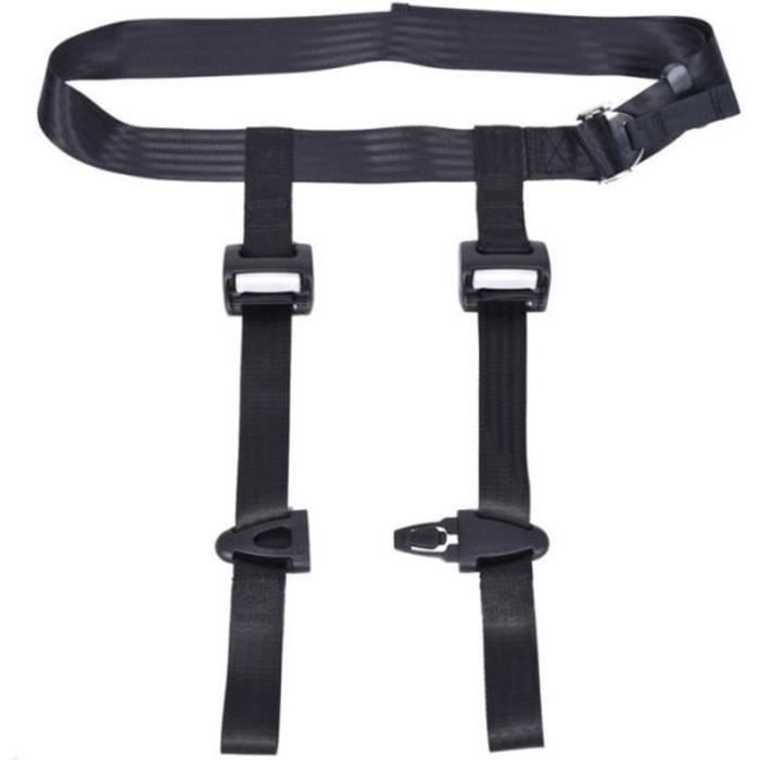 Ceinture De Sécurité Universelle 5 Points Pour Bébé - Noir - Fixation Chaise Haute Poussette