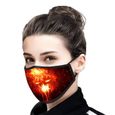 1pc bouche pour masque de protection contre la poussière masque lavable auriculaire masque d'impression Halloween j2151-1