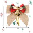 12 Pièces Arc de Noël Ruban Noeud pour Sapin de Noël, Guirlande de Noël, Décoration de Cadeau de Noël (3 Styles)-1