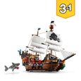 LEGO® Creator 3-en-1 31109 Le Bateau Pirate, Jouet, Figurine Animaux Marins, Jouet Requin, Figurine Squelette, Enfants 9 Ans-1