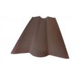 Faîtière bitumée pour toiture ondulée - MCCOVER - L: 1 m - l: 44 cm - E: 0.1 cm - Noir-1
