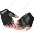 Une paire Version améliorée des gants en maille demi-doigt vélo cyclisme conduite femmes cyclisme gants de fitness antidérapant XL-1