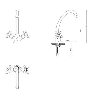 2 Poignées De Remplacement Pour Robinet De Lavabo - Alliage Argent 47x34 Mm - Uxcell