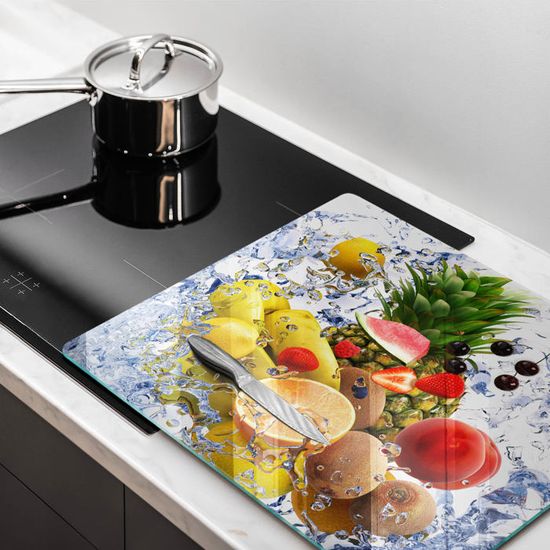 Tulup Planche À Découper Protection Plaque 60x52cm Couvercle Cuisinière