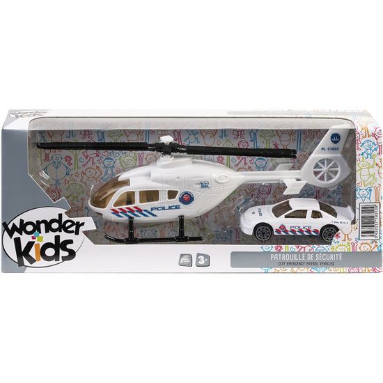 PLAYJOCS Hélicoptère ERTZAINTZA GT-8074 – Véhicule Métal/Plastique 16,5x7x6 Cm, Jouet Et Collection, Normes UE