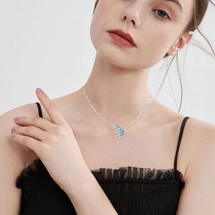 Collier Papillon Coloré En Zircon Et Acier Inoxydable – Neuf Avec étiquettes