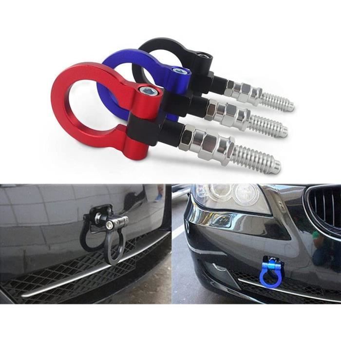 équipement Sécurité Voiture Duokon Crochet Remorquage Voiture Série E - Alliage Aluminium, Rouge - Anneau Remorquage Universel Tuning Voiture