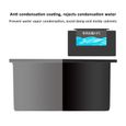 SURENHAP évier de bar rond encastré Mini barre d'évier de cuisine ronde, bassin en acier bricolage vasque Nano diamant noir-2