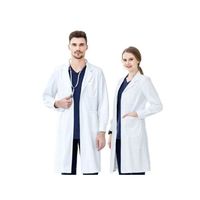 Blouse De Laboratoire Femme - Manches Longues - 80% Coton / 20% Polyester - 3 Poches - Pour Médical, Dentiste, étudiant, Cosplay - Taille Variable