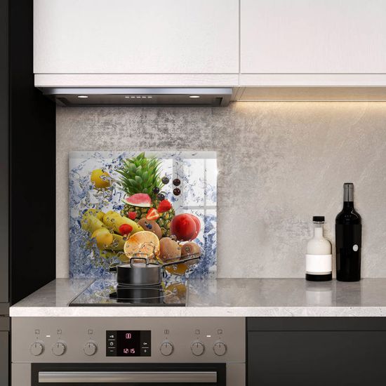 Tulup Planche à Découper 60x52cm Verre Trempé - Coccinelle - Protection Cuisinière Induction