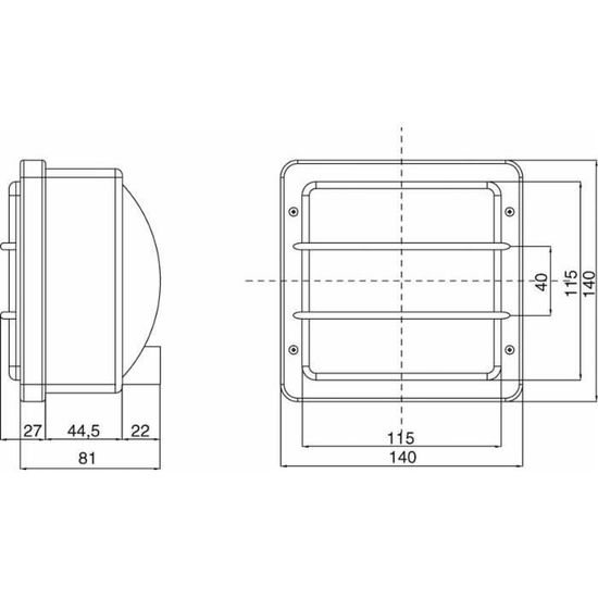 AMA Phare Avant carré 140x140 Cobo 05.102.000 