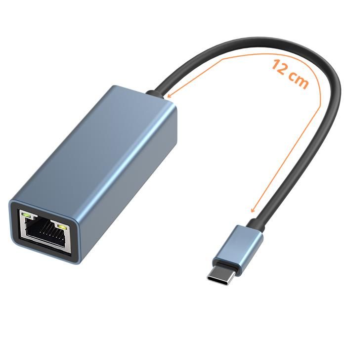 Adaptateur USB-C Vers Ethernet Gigabit 1000 Mbps Duttek - Plug And Play Pour MacBook Pro, Chromebook, PC Et Android