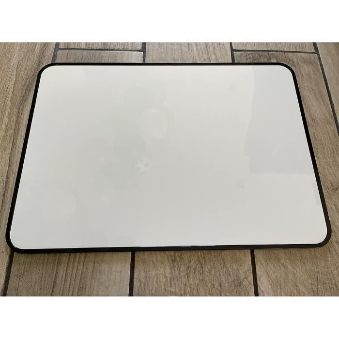Petit tableau d'effacement à sec de bureau, tableau blanc magnétique double  face 10 « x10 » avec support, 3 marqueurs, 3 aimants et gomme - Mini tableau  blanc portable de table