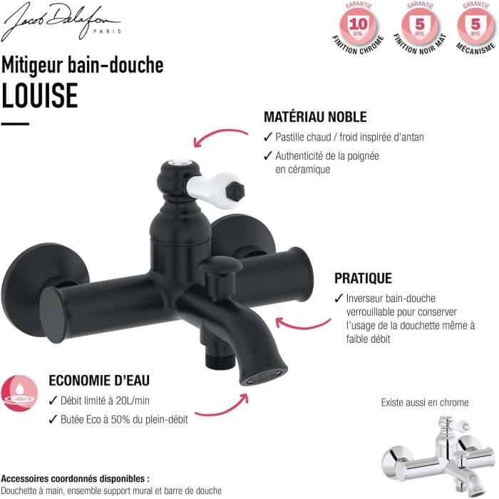 DOMAO - Mitigeur bain douche mural mécanique | Mister Materiaux