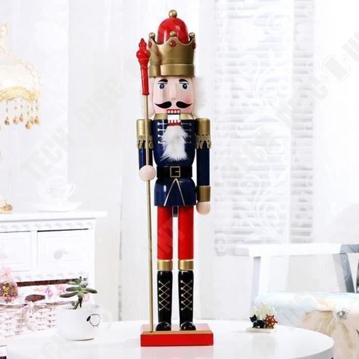 Casse-Noisette Soldat rayé - Sculpture déco Noël originale