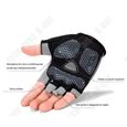 Une paire Version améliorée des gants en maille demi-doigt vélo cyclisme conduite femmes cyclisme gants de fitness antidérapant XL-3