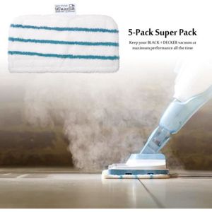 Tampons De Nettoyage Microfibre Pour Balai Vapeur Triangulaire - 5 Pièces Lavables Et Réutilisables