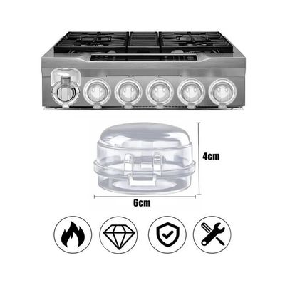 6 Protections Pour Boutons De Cuisinière - Sécurité Enfants Et Animaux - Noir, Matériau PC - Empêche L'allumage Accidentel Du Gaz