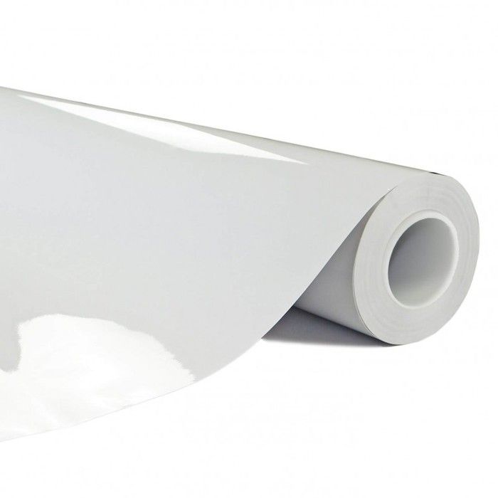 Rouleau Adhésif Vinyle Argent Brillant – 2 M X 61,5 Cm, Film Décoratif Résistant à L'eau