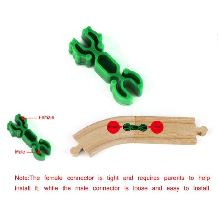Vaguelly Pont De Train En Bois Et Plastique – 32x17,5 Cm – Accessoire Voie Ferrée – 2 Pièces