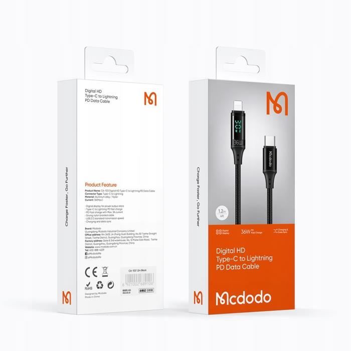2 Câbles USB-C Vers USB-C 60W 1,8m - Certifié MFi, Charge Rapide IPhone, Galaxy, Etc.