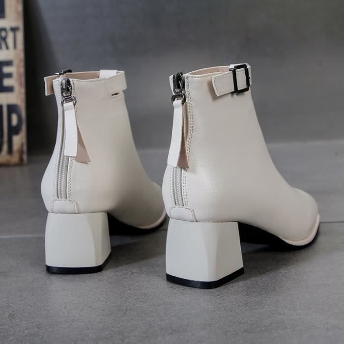 Bottines Femme Blanche Bottines Blanches Ã Talon ASOS DESIGN