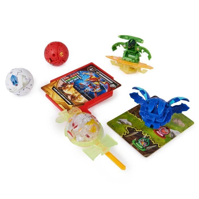 Bakugan 3.0 Battle Pack – 3 Billes + 2 Special Attack, Anneaux, Lanceur & Cartes – Combats Épiques Personnalisables