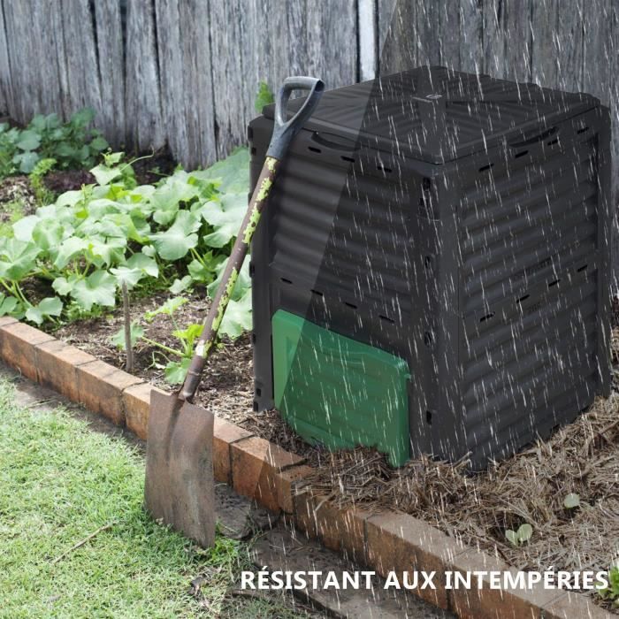 Composteur de jardin VOUNOT 300L en polypropylène résistant aux chocs et  aux UV - Cdiscount Jardin