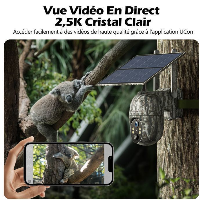 Lemnoi 4G LTE Caméra de Chasse Solaire avec Carte SIM Préinstallé