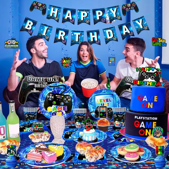 Décoration d'anniversaire avec des bruants et des ballons | Vecteur