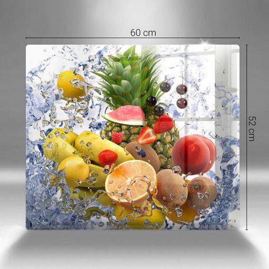 Tulup Planche De Cuisine En Verre 60x52 - Triangles D