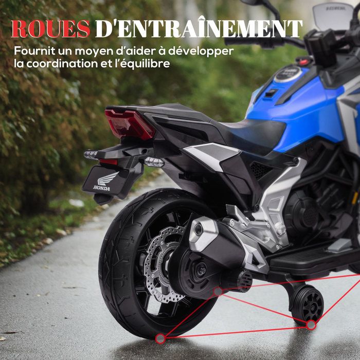 GOPLUS Moto Électrique Enfant 3-6 Ans – Marche Avant/Arrière, Sons, Musique – Rose
