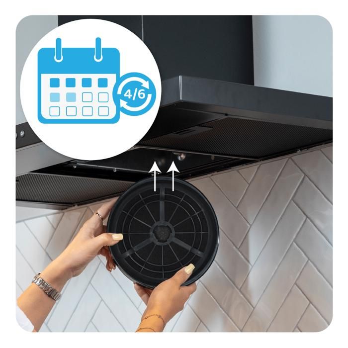 Filtre à Charbon Actif Pour Hotte De Cuisine - Dimensions 175 X 175 X 15 Mm - Contrôle Des Odeurs, Remplacement Facile