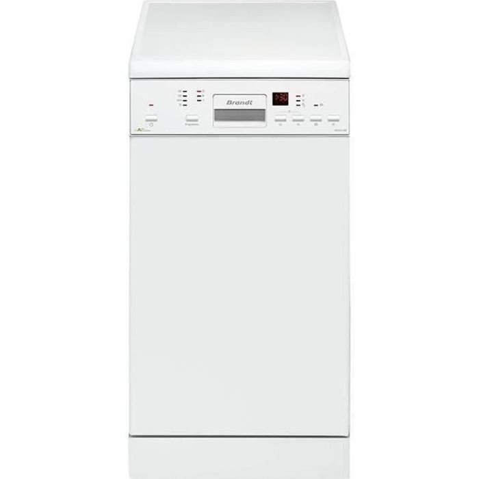 Lave-vaisselle pose libre BRANDT DFS1010W - 10 couverts - Induction - L45cm - 47 dB - Blanc